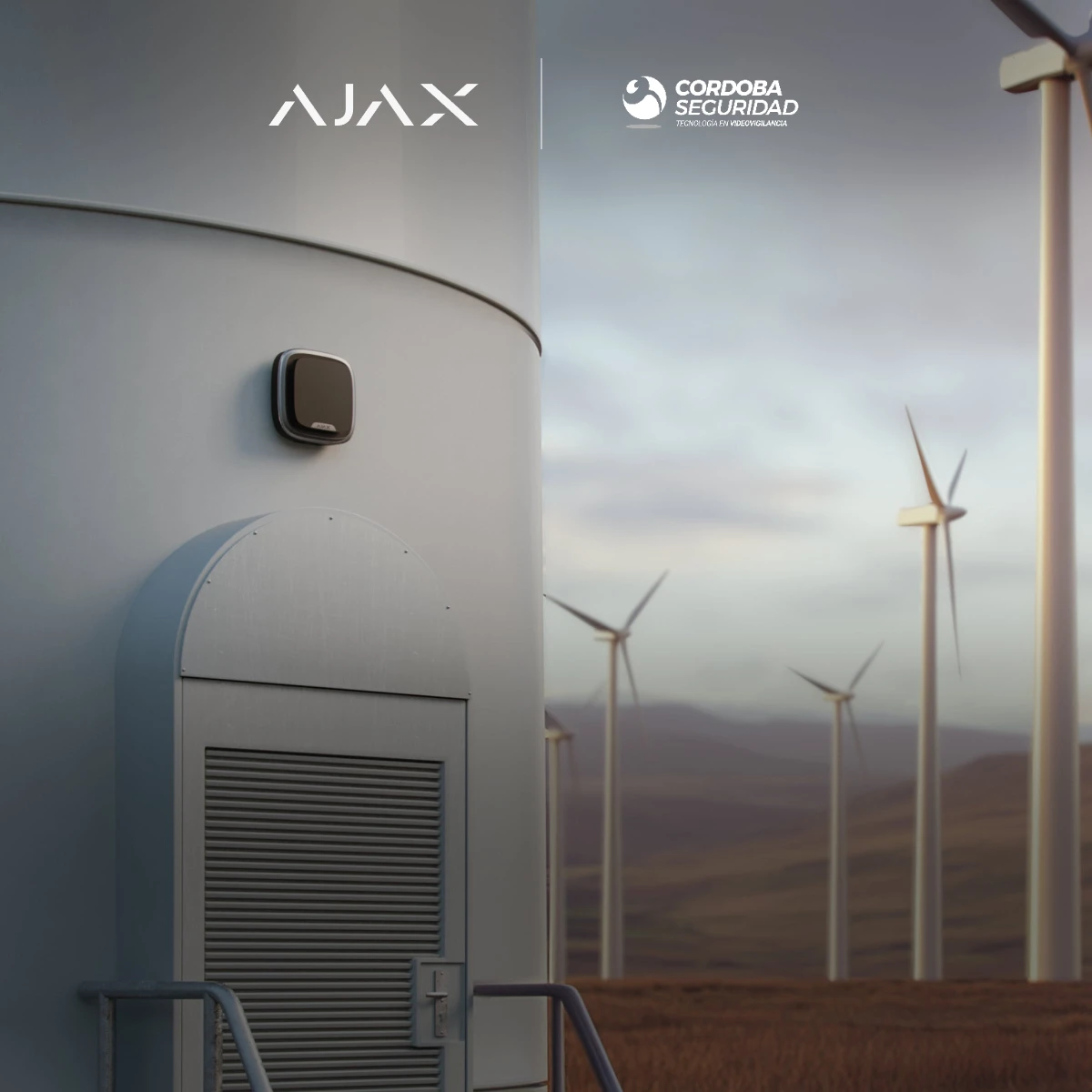 Sirena exterior Ajax en un aerogenerador